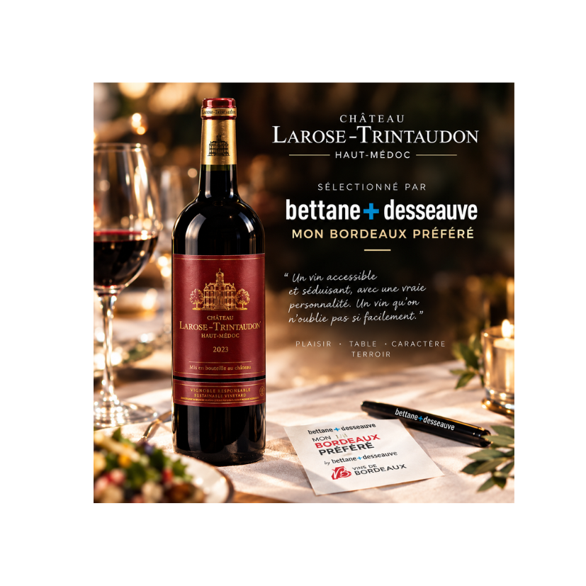 Larose-Trintaudon 2023 est un des « Bordeaux préférés » du guide Bettane+Desseauve