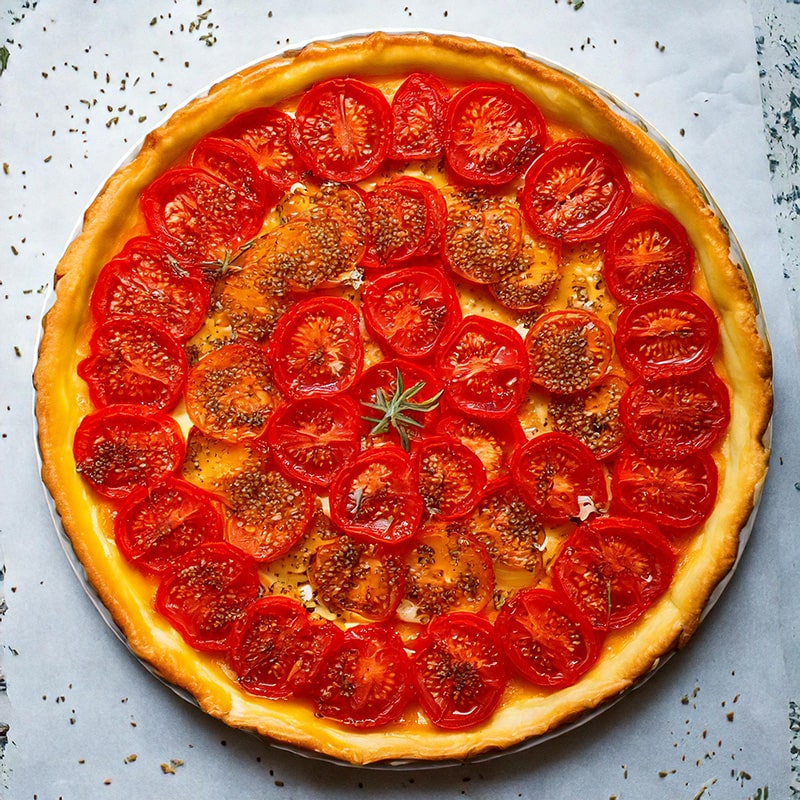 Tarte à la tomate, ricotta et moutarde : une recette gourmande et savoureuse