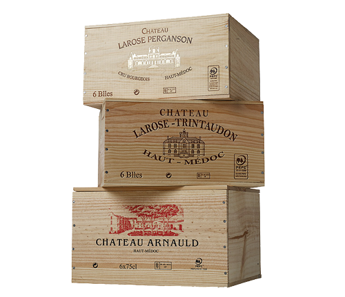 Caisse bois VIDE pour six bouteilles